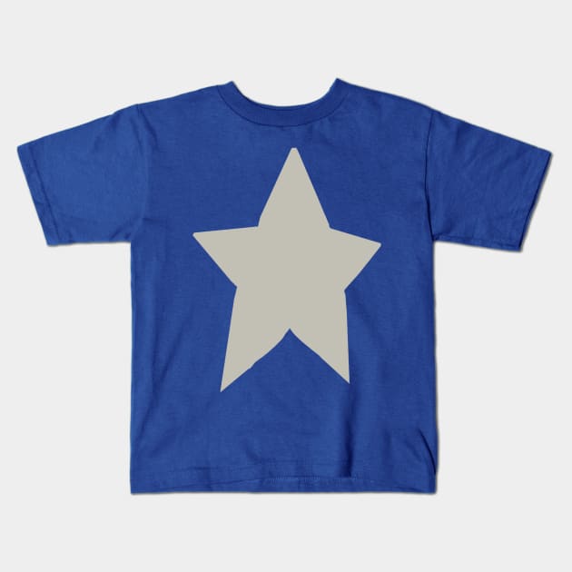Lead Crystal Grey Star on Teal Kids T-Shirt by ellenhenryart